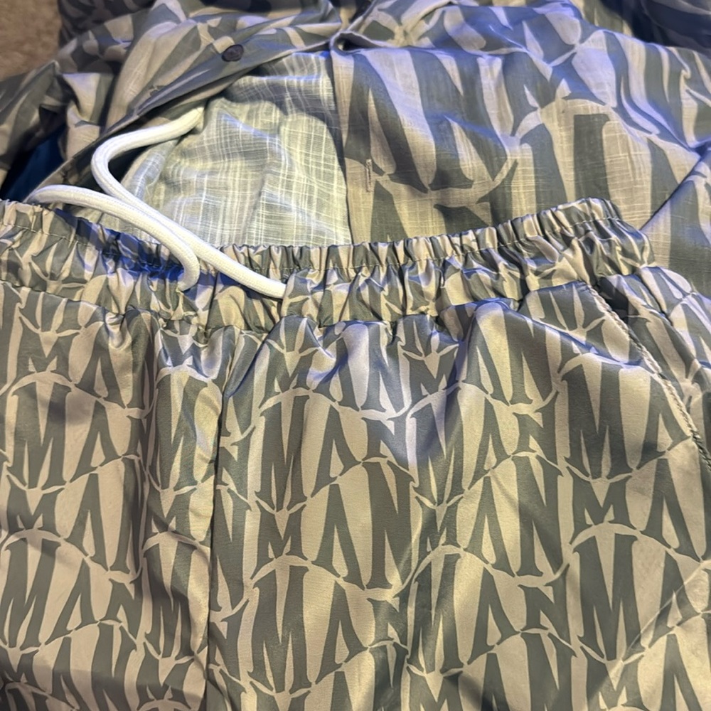 Man print shirt and shorts